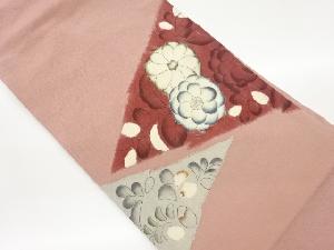 縮緬地手描き辻ヶ花模様名古屋帯